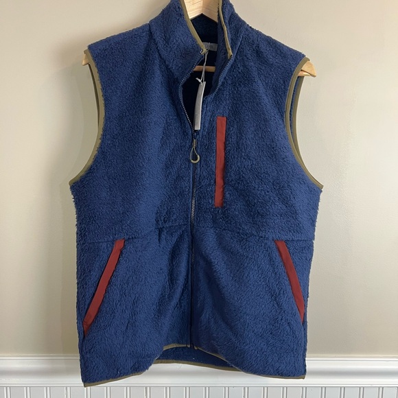Outerknown Other - Outerknown Men’s Fleece Sherpa Vest Medium Blue $168 Retail Cozy Warmth